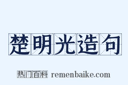 楚明光造句是什么意思的图片